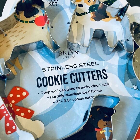 Cats & Dogs 6-pc Holiday Stainless Steel Cookie Cutters Set - Picture 2 of 3